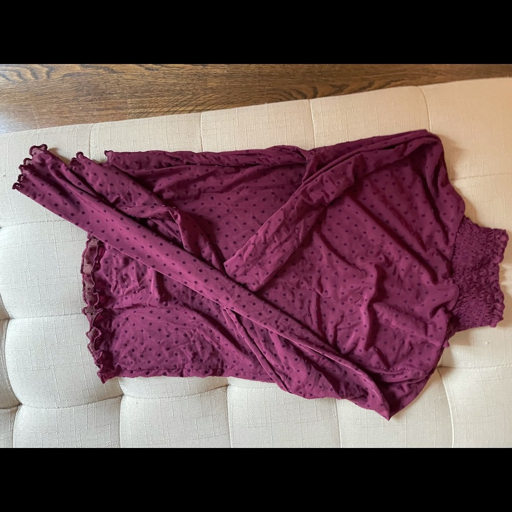 Mesh long sleeve top
